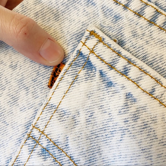 ʟᴇᴠɪs Orange Tab Acid Wash Vintage High Waisted - Picture 6 of 8